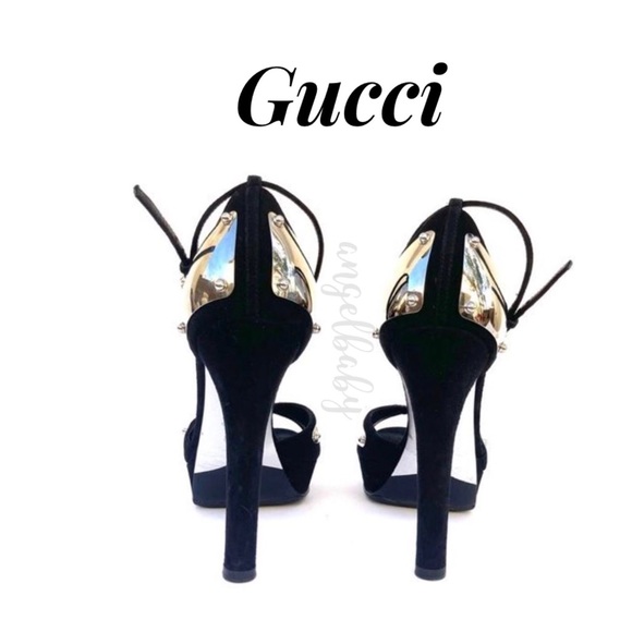 Gucci Mirror Platform Heels in Black Suede! - Picture 11 of 16
